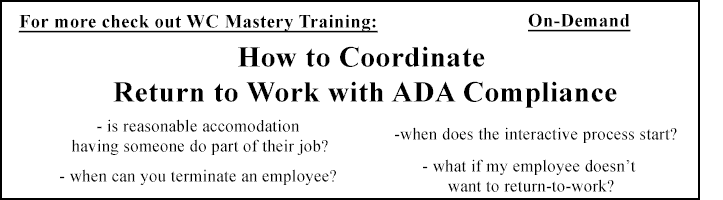 How to Coordinate RTW with ADA Compliance