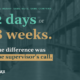 2 days or 8 weeks. The difference was one supervisor's call.
